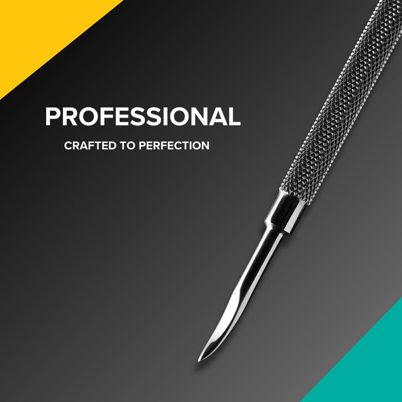 Rui Smiths Pro Cuticle Pusher with 2 Ends - Stainless Steel Manicure Tool - Style 105 - Image 2